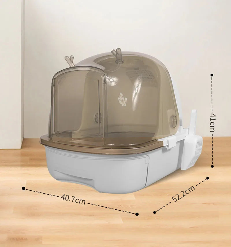 Cat litter box extra large, fully semi enclosed drawer style, odor proof and splash proof, cat litter box, cat supplies, portabl