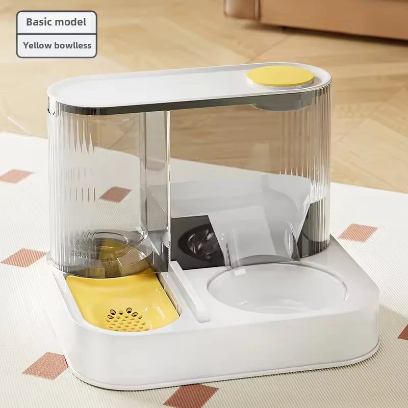 Cat Bowl with Water Dispenser – Automatic Food & Water Station for Cats and Small Dogs