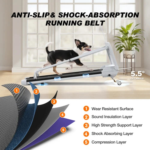 2025 New Quiet Smart Pet Treadmill Adjustable Speed Weight Capacity 265 Lbs Low