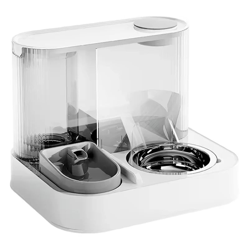 Cat Bowl with Water Dispenser – Automatic Food & Water Station for Cats and Small Dogs