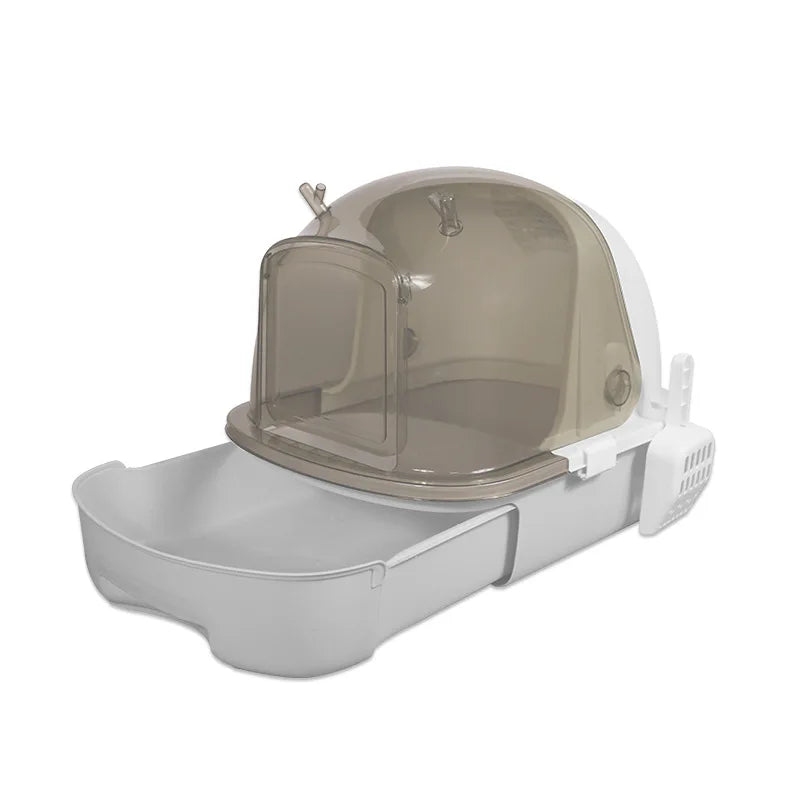 Cat litter box extra large, fully semi enclosed drawer style, odor proof and splash proof, cat litter box, cat supplies, portabl