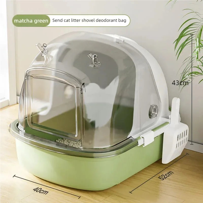 Cat litter box extra large, fully semi enclosed drawer style, odor proof and splash proof, cat litter box, cat supplies, portabl