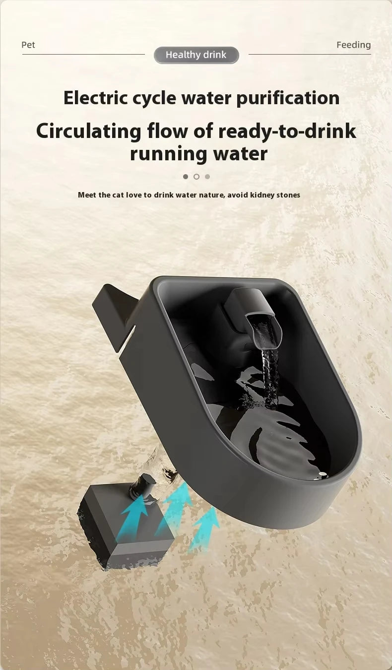 Cat Bowl with Water Dispenser – Automatic Food & Water Station for Cats and Small Dogs