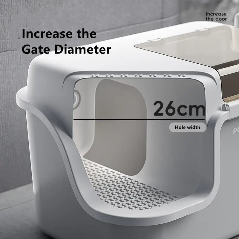 Spacious & Smart Cat Litter Box  Corridor Style Enclosure