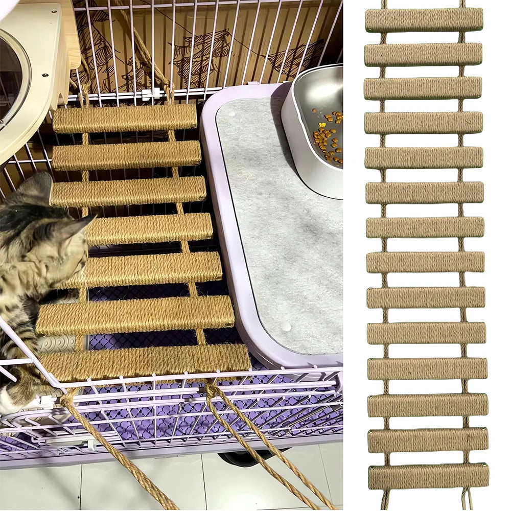 Sisal Rope Cat Ladder – Climber & Scratching Fun for Kittens