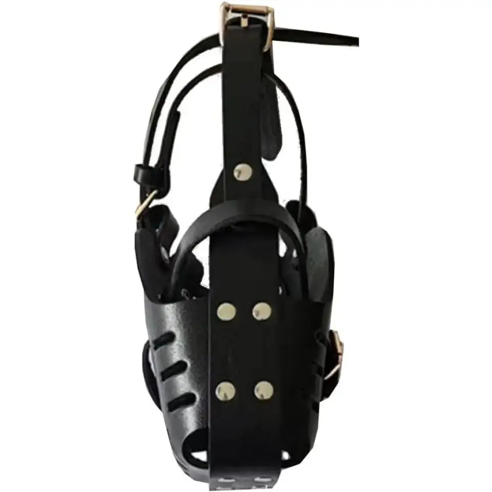 Leather Dog Muzzle – Anti-Bite Basket Mask for Training & Safety (Small to Large Dogs)