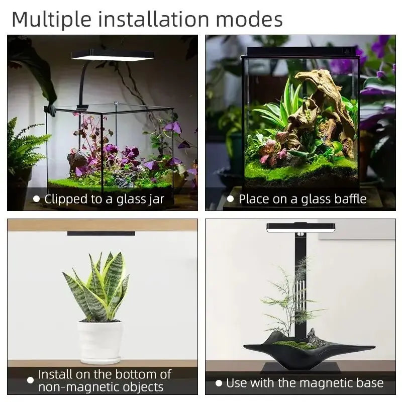 WEEK AQUA Mini 9 Pro USB Full‑Spectrum Aquarium Light – Compact Plant & Nano‑Tank LED with App Control