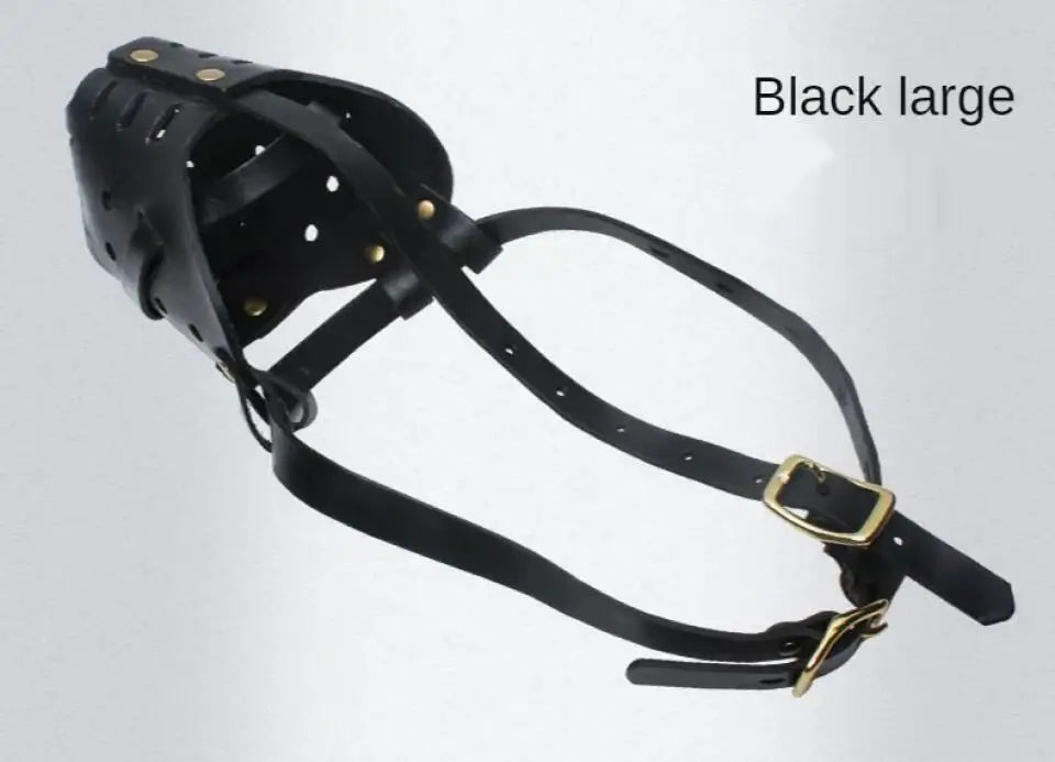 Leather Dog Muzzle – Anti-Bite Basket Mask for Training & Safety (Small to Large Dogs)