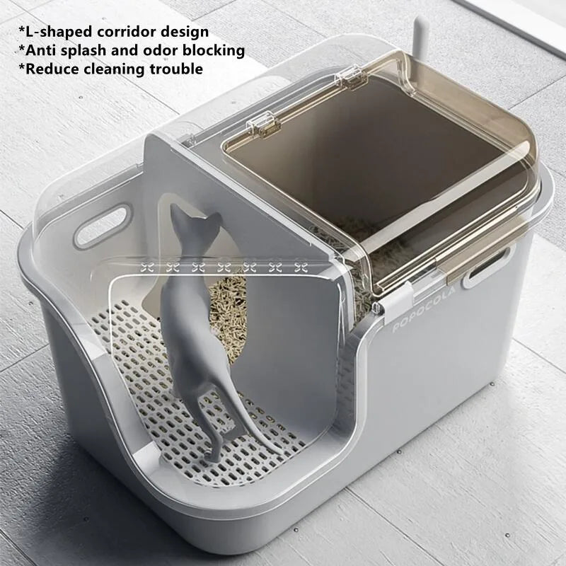 Spacious & Smart Cat Litter Box  Corridor Style Enclosure