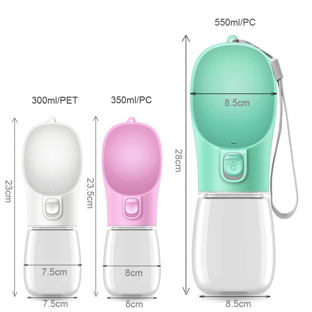 Portable Dog Water Bottle   Leakproof Outdoor Pet Drinking Feeder for Travel | Great for Dogs & Cats