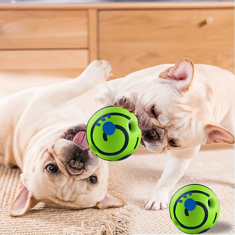 Squeaky Giggle Wobble Ball – Interactive & Durable Dog Toy with Fun Noises for All Breeds
