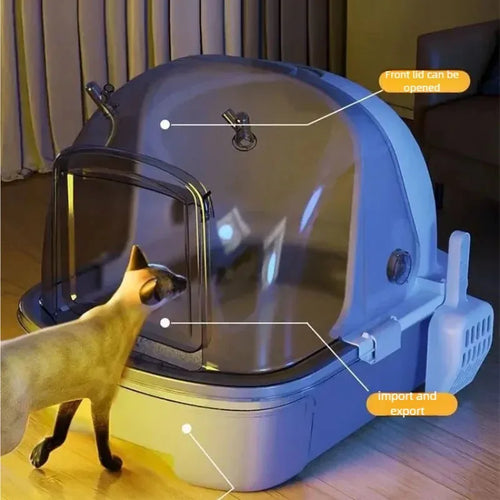 Cat litter box extra large, fully semi enclosed drawer style, odor proof and splash proof, cat litter box, cat supplies, portabl