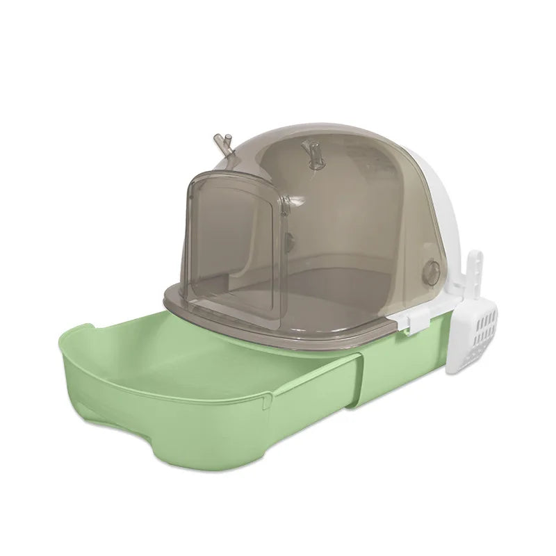 Cat litter box extra large, fully semi enclosed drawer style, odor proof and splash proof, cat litter box, cat supplies, portabl
