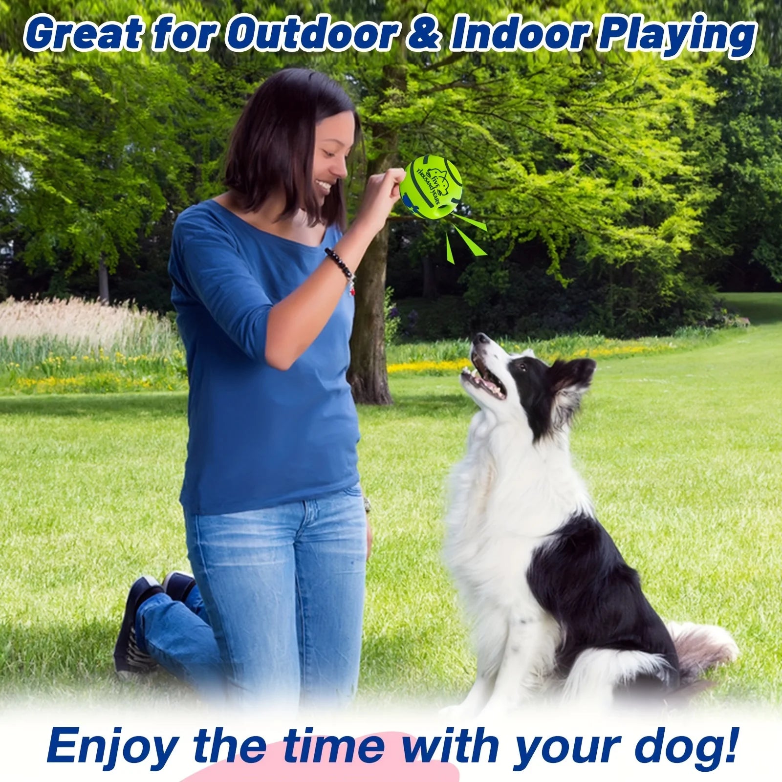 Squeaky Giggle Wobble Ball – Interactive & Durable Dog Toy with Fun Noises for All Breeds