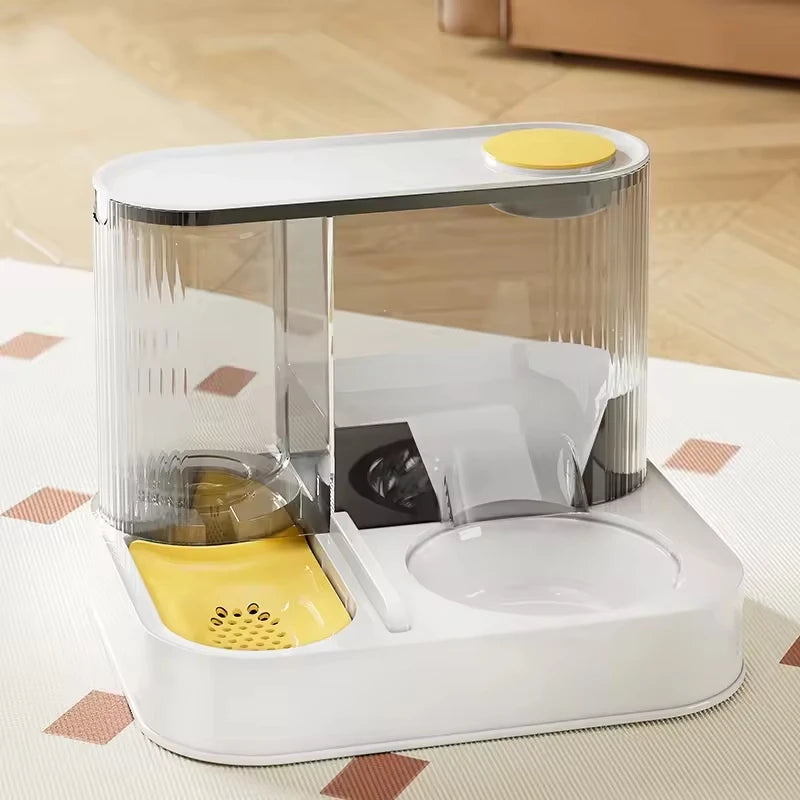Cat Bowl with Water Dispenser – Automatic Food & Water Station for Cats and Small Dogs