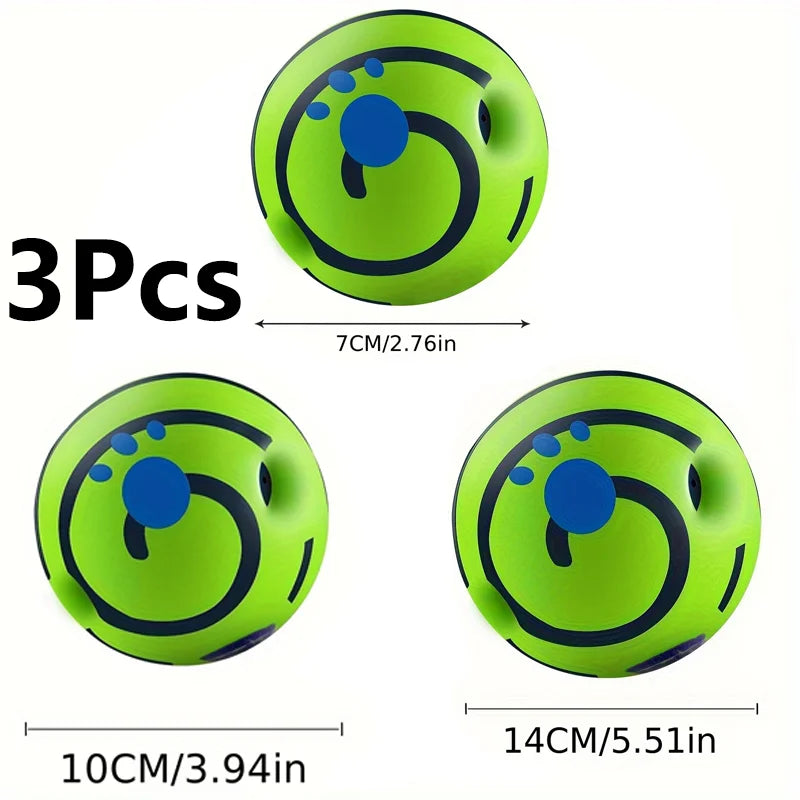 Squeaky Giggle Wobble Ball – Interactive & Durable Dog Toy with Fun Noises for All Breeds