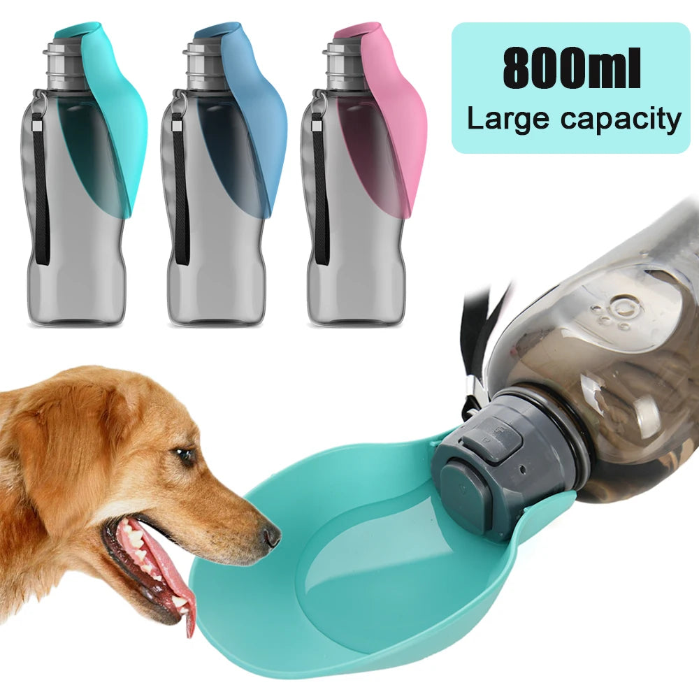 Portable Dog Water Bottle   Leakproof Outdoor Pet Drinking Feeder for Travel | Great for Dogs & Cats