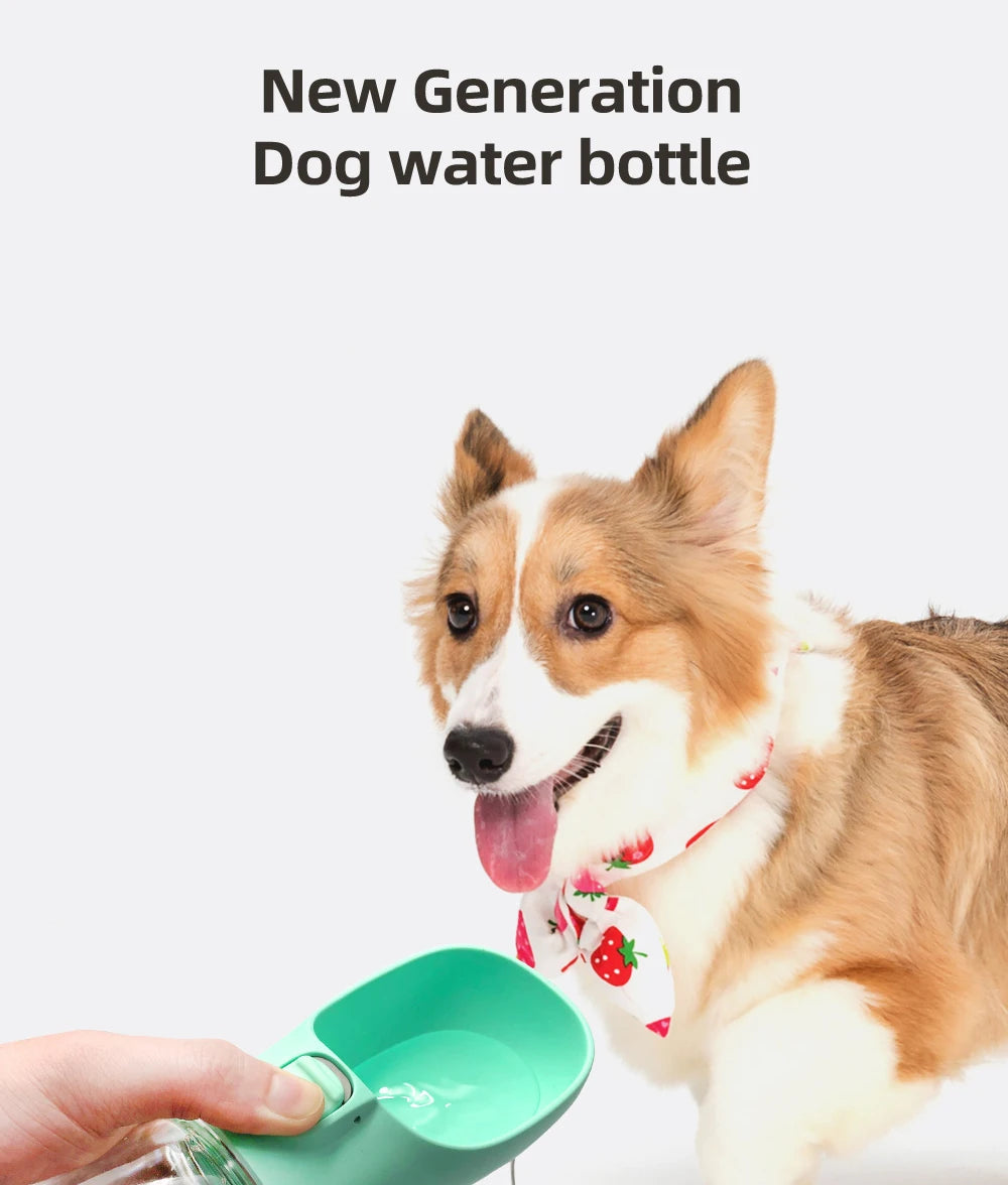 Portable Dog Water Bottle   Leakproof Outdoor Pet Drinking Feeder for Travel | Great for Dogs & Cats