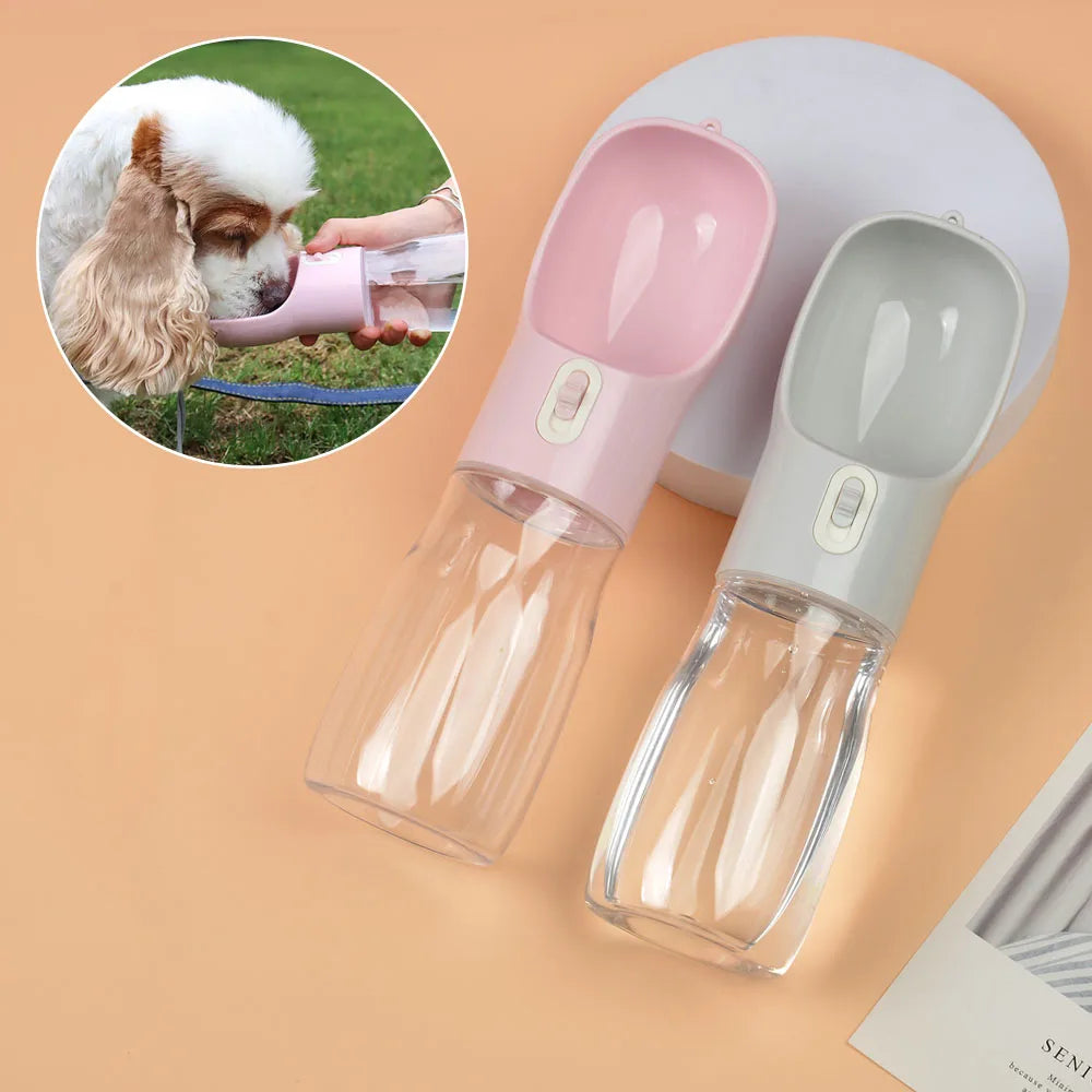 Portable Dog Water Bottle   Leakproof Outdoor Pet Drinking Feeder for Travel | Great for Dogs & Cats
