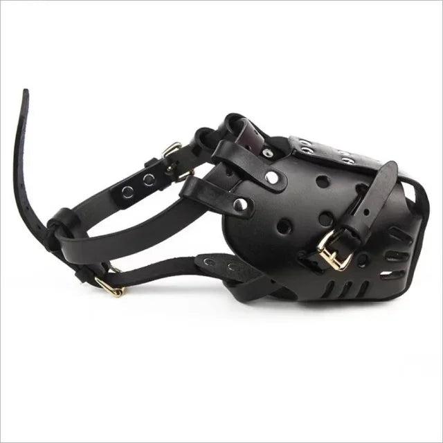Leather Dog Muzzle – Anti-Bite Basket Mask for Training & Safety (Small to Large Dogs)
