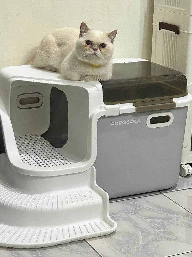 Spacious & Smart Cat Litter Box  Corridor Style Enclosure
