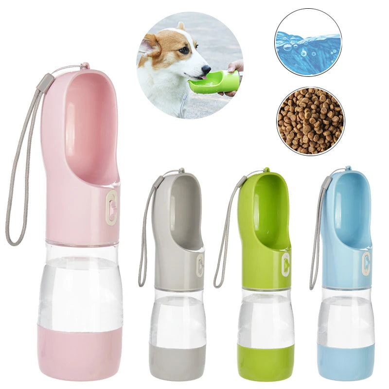 Portable Dog Water Bottle   Leakproof Outdoor Pet Drinking Feeder for Travel | Great for Dogs & Cats