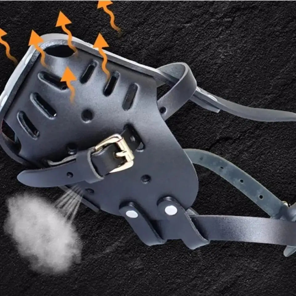 Leather Dog Muzzle – Anti-Bite Basket Mask for Training & Safety (Small to Large Dogs)