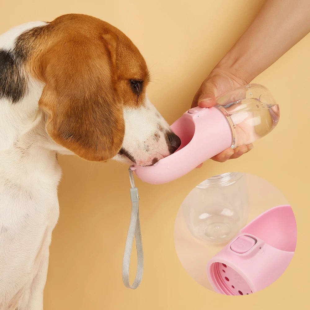 Portable Dog Water Bottle   Leakproof Outdoor Pet Drinking Feeder for Travel | Great for Dogs & Cats