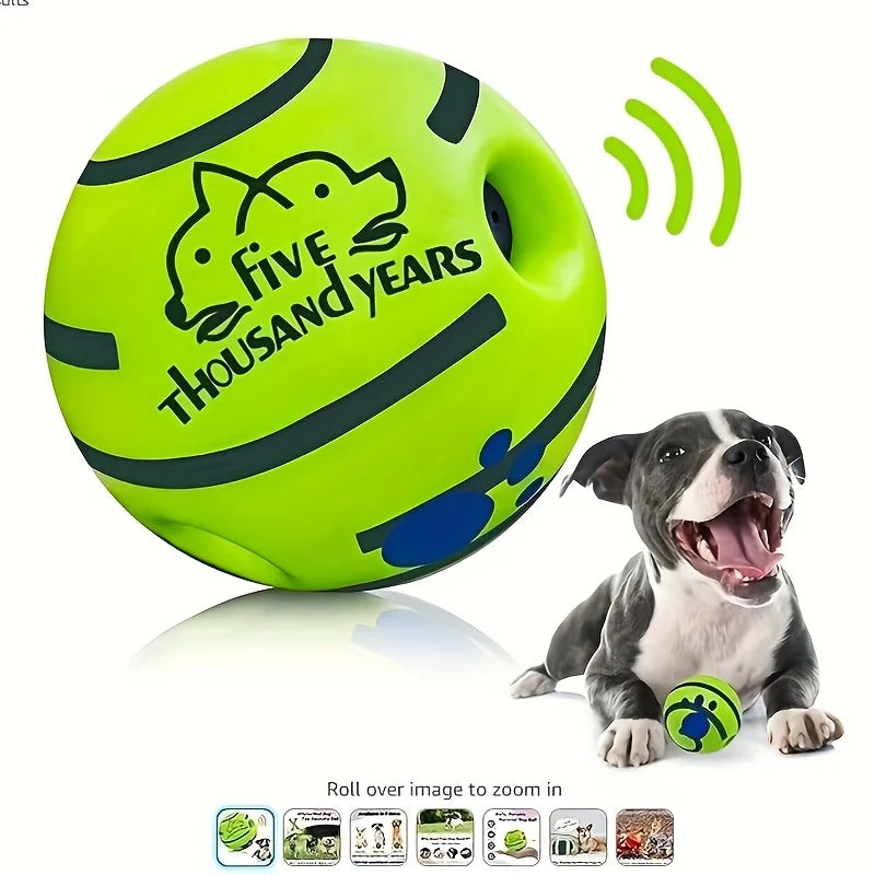 Squeaky Giggle Wobble Ball – Interactive & Durable Dog Toy with Fun Noises for All Breeds