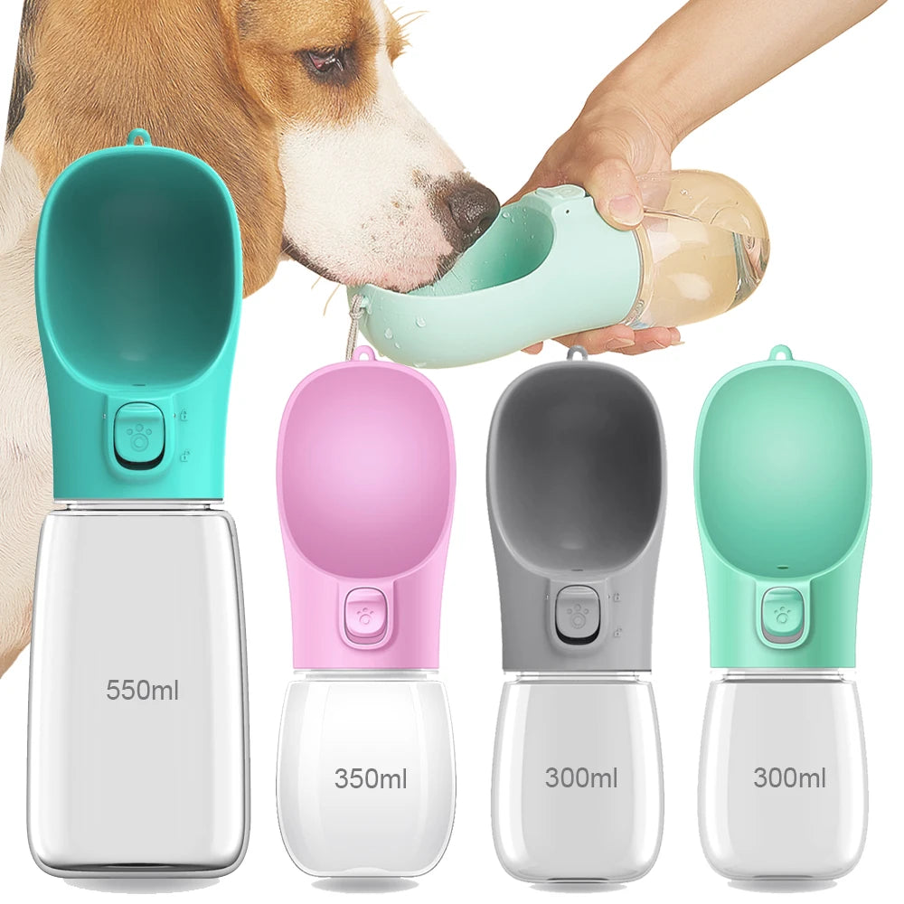 Portable Dog Water Bottle   Leakproof Outdoor Pet Drinking Feeder for Travel | Great for Dogs & Cats