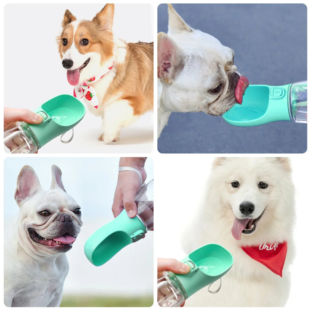 Portable Dog Water Bottle   Leakproof Outdoor Pet Drinking Feeder for Travel | Great for Dogs & Cats
