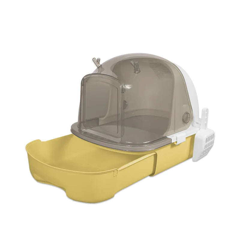 Cat litter box extra large, fully semi enclosed drawer style, odor proof and splash proof, cat litter box, cat supplies, portabl