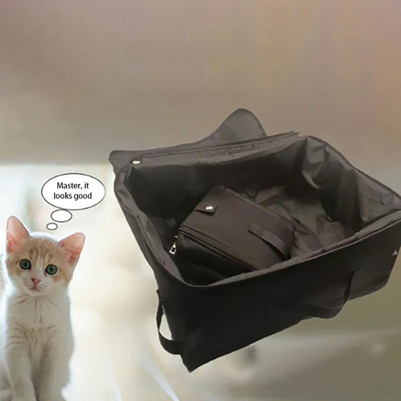 Foldable Waterproof Travel Litter Box – Compact, Clean, and Cat-Approved