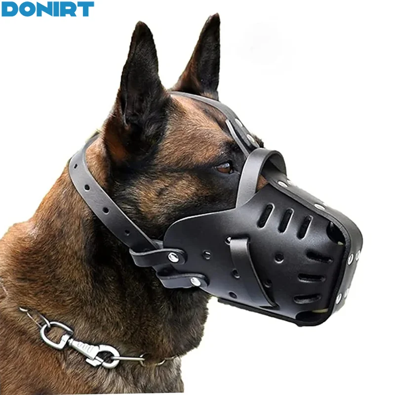Leather Dog Muzzle – Anti-Bite Basket Mask for Training & Safety (Small to Large Dogs)