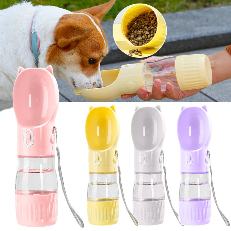 Portable Dog Water Bottle   Leakproof Outdoor Pet Drinking Feeder for Travel | Great for Dogs & Cats