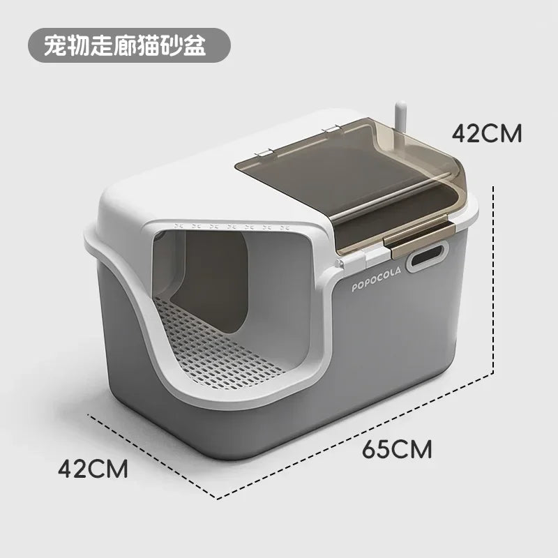 Spacious & Smart Cat Litter Box  Corridor Style Enclosure