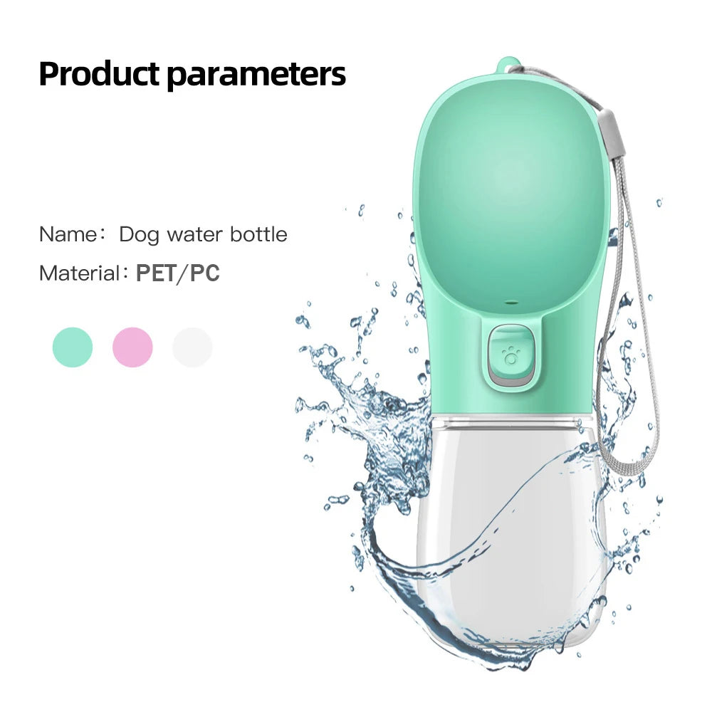 Portable Dog Water Bottle   Leakproof Outdoor Pet Drinking Feeder for Travel | Great for Dogs & Cats